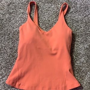lululemon raspberry cream waist length align tank